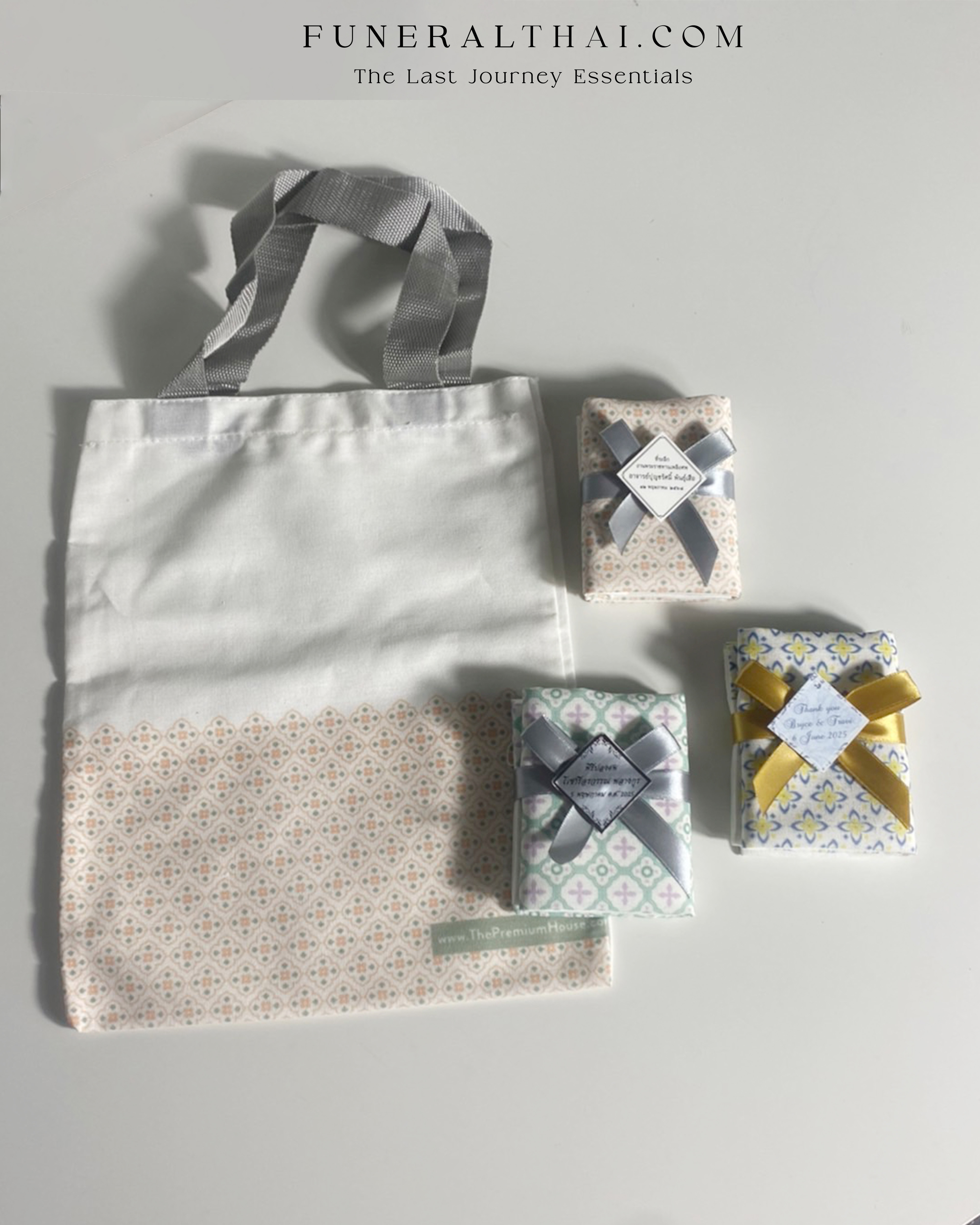 ของชำร่วยงานศพ กระเป๋าผ้าลายไทย HA-125